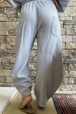 Hush Pillow Cotton Classic Barrel Pant Cloud Grey